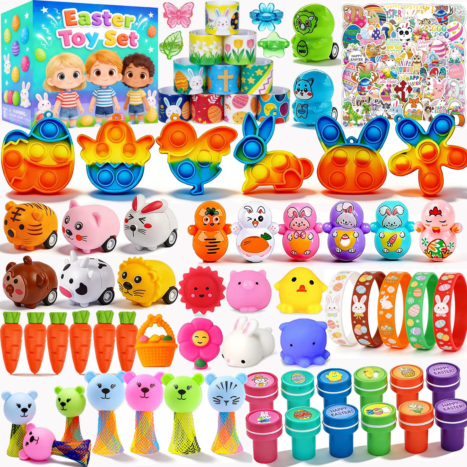 Pebatoor Easter fillers variety pack for egg hunts and gifts