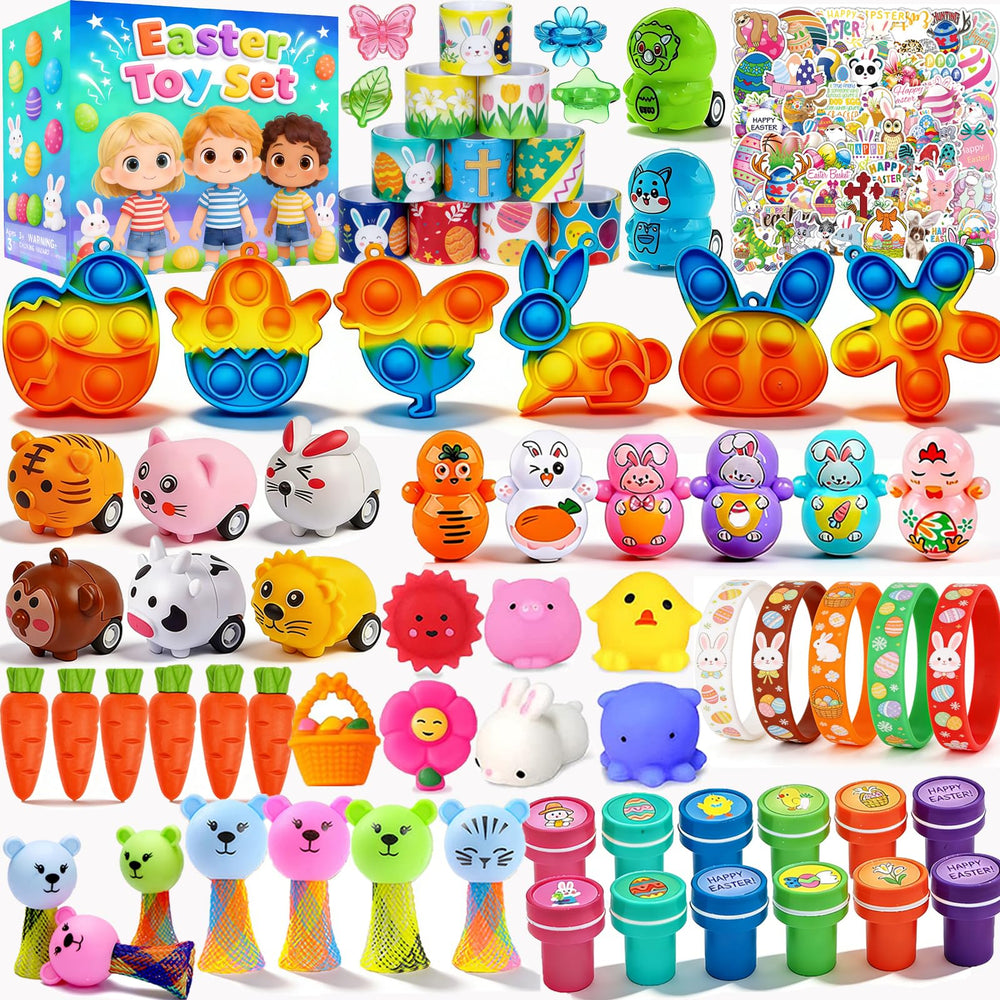 Pebatoor Easter fillers variety pack for egg hunts and gifts