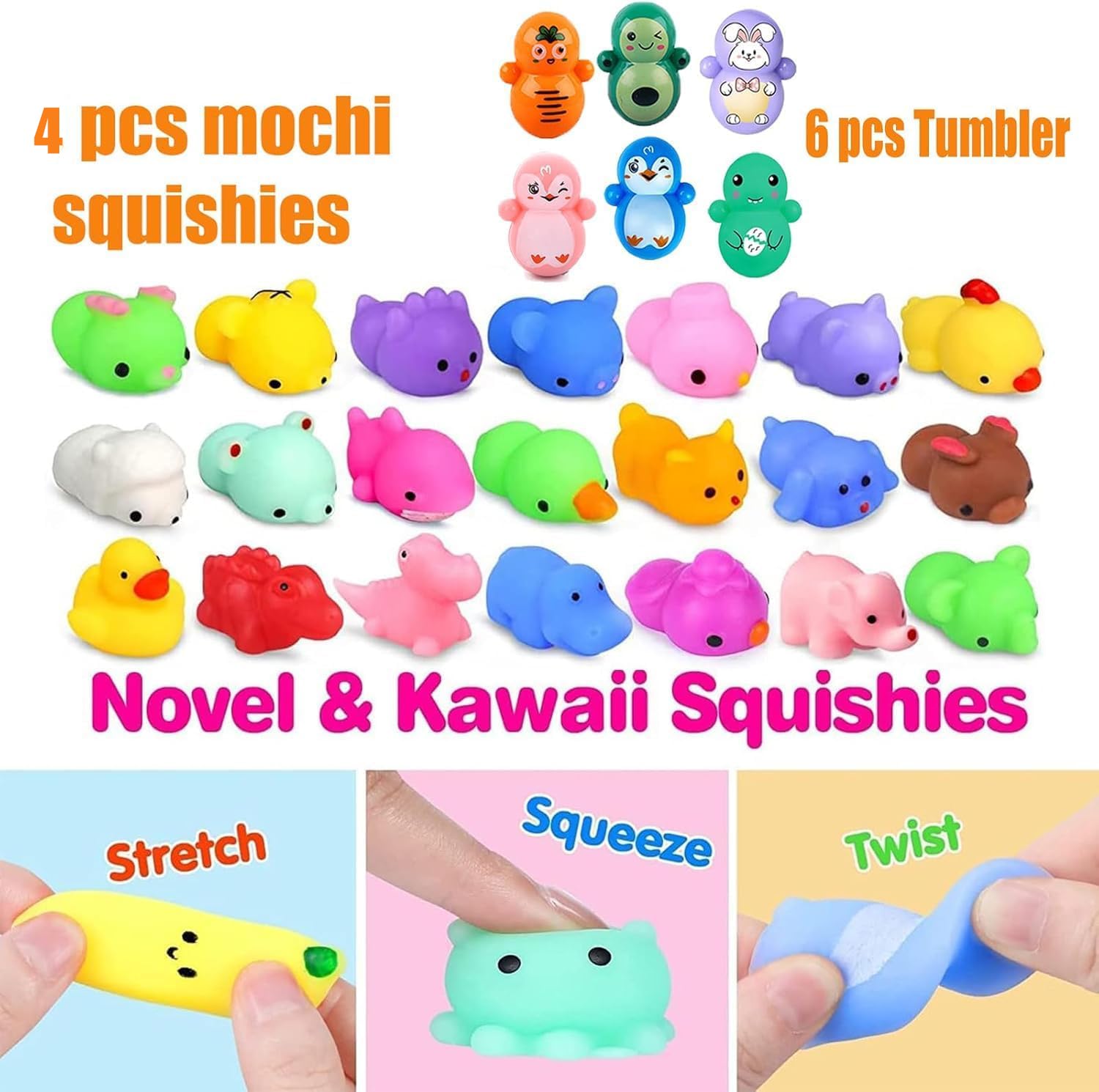 Pebatoor mini pop keychains compact gifts for bags.