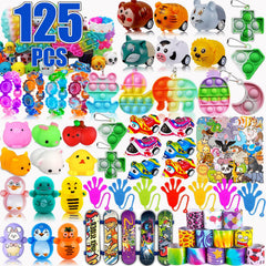 Pebatoor pop fidget toys bundle in bright colors, great for party favors and classroom prizes.