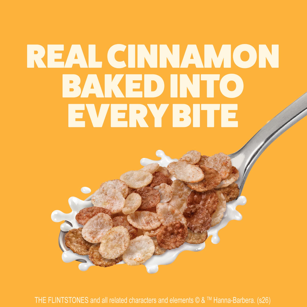 Milk and Cinnamon PEBBLES create a creamy, flavorful bite on the table.