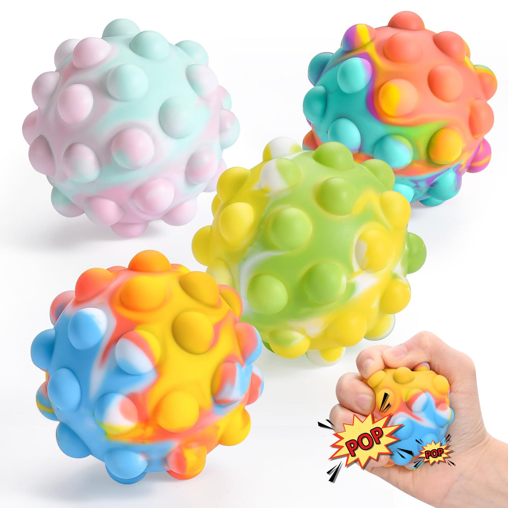 Peboms Pop It squeeze toy in rainbow colors for engaging home play.