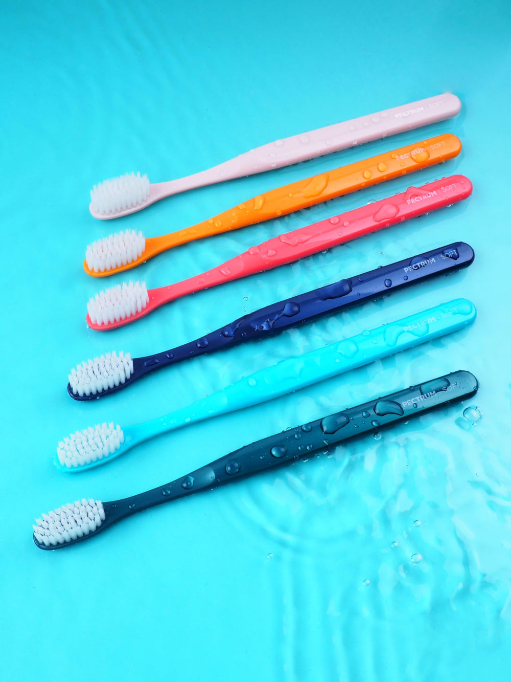 PECTRUS micro-nano tapered bristles detail for deep cleaning touchpoints.