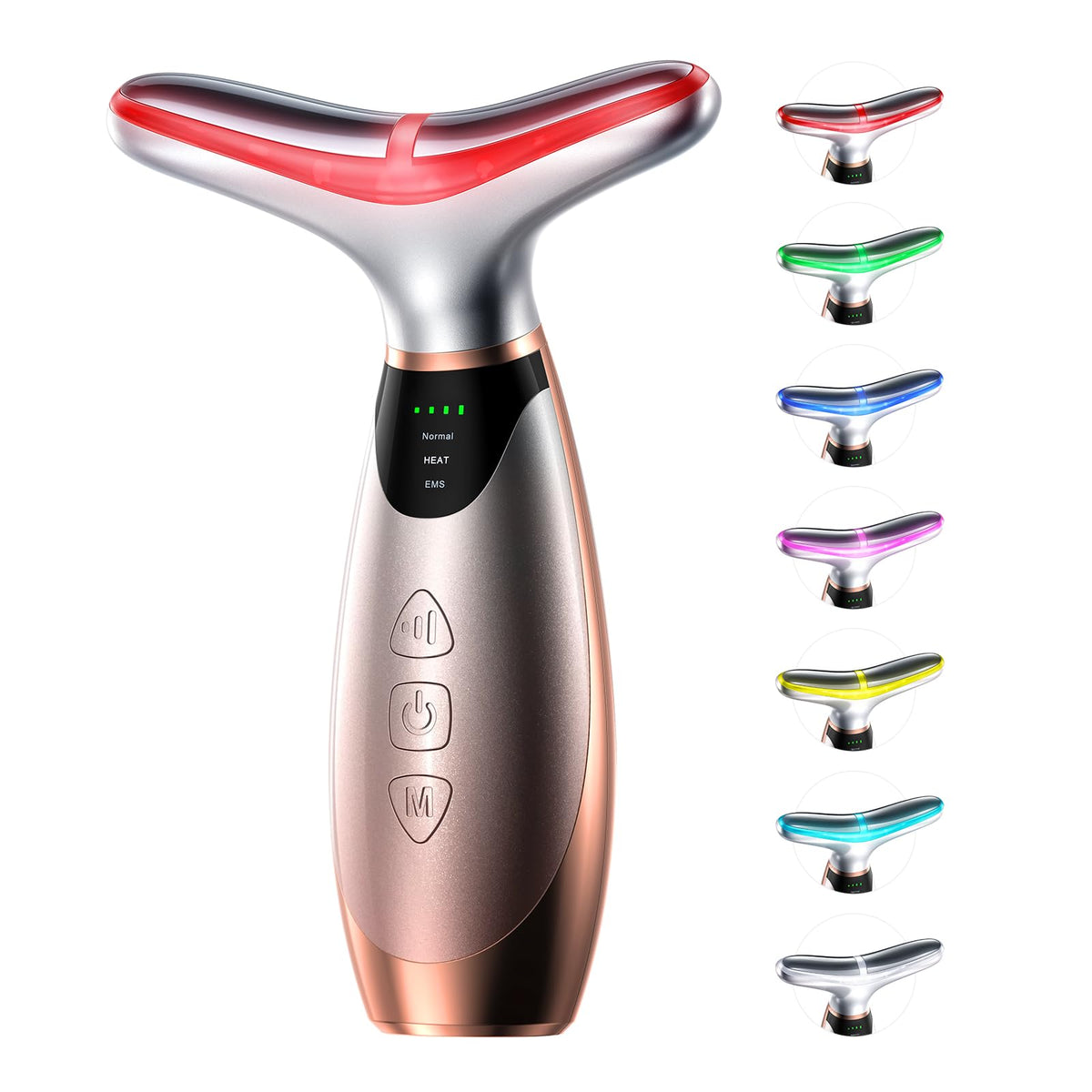 Pedete facial massager with red light 640nm for skin tone and glow