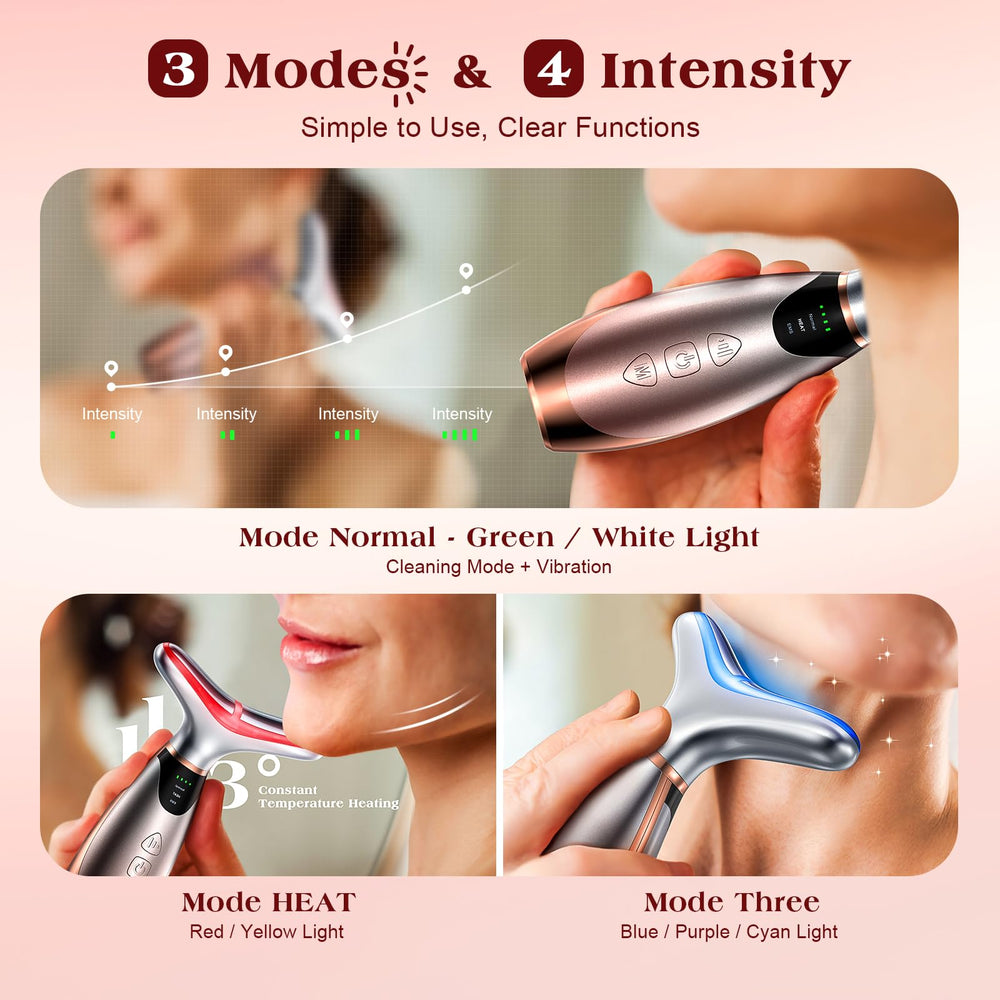 Pedete facial massager with yellow light 585nm for balanced skin tone