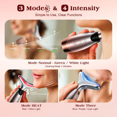Pedete facial massager with yellow light 585nm for balanced skin tone