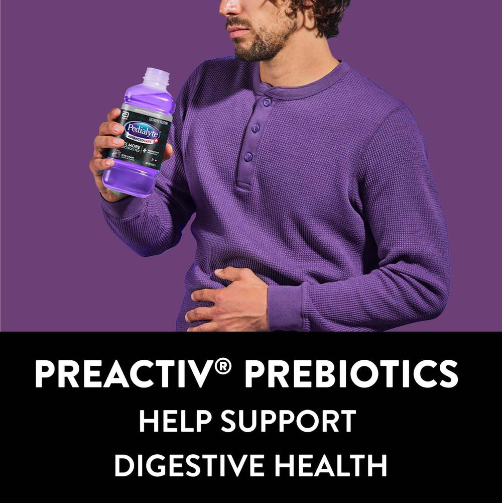 Pedialyte AdvancedCare Plus suitable for kids and adults during activity.