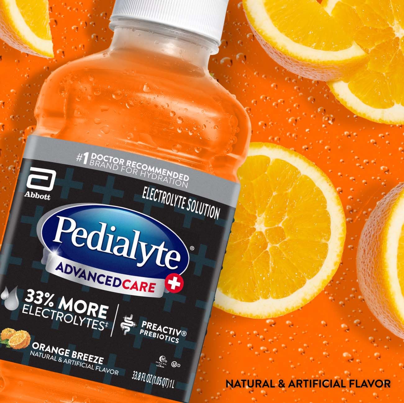 Pedialyte AdvancedCare Plus packaging front with flavor label