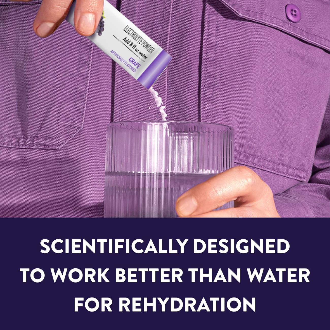 Child-friendly Pedialyte grape hydration for busy days.