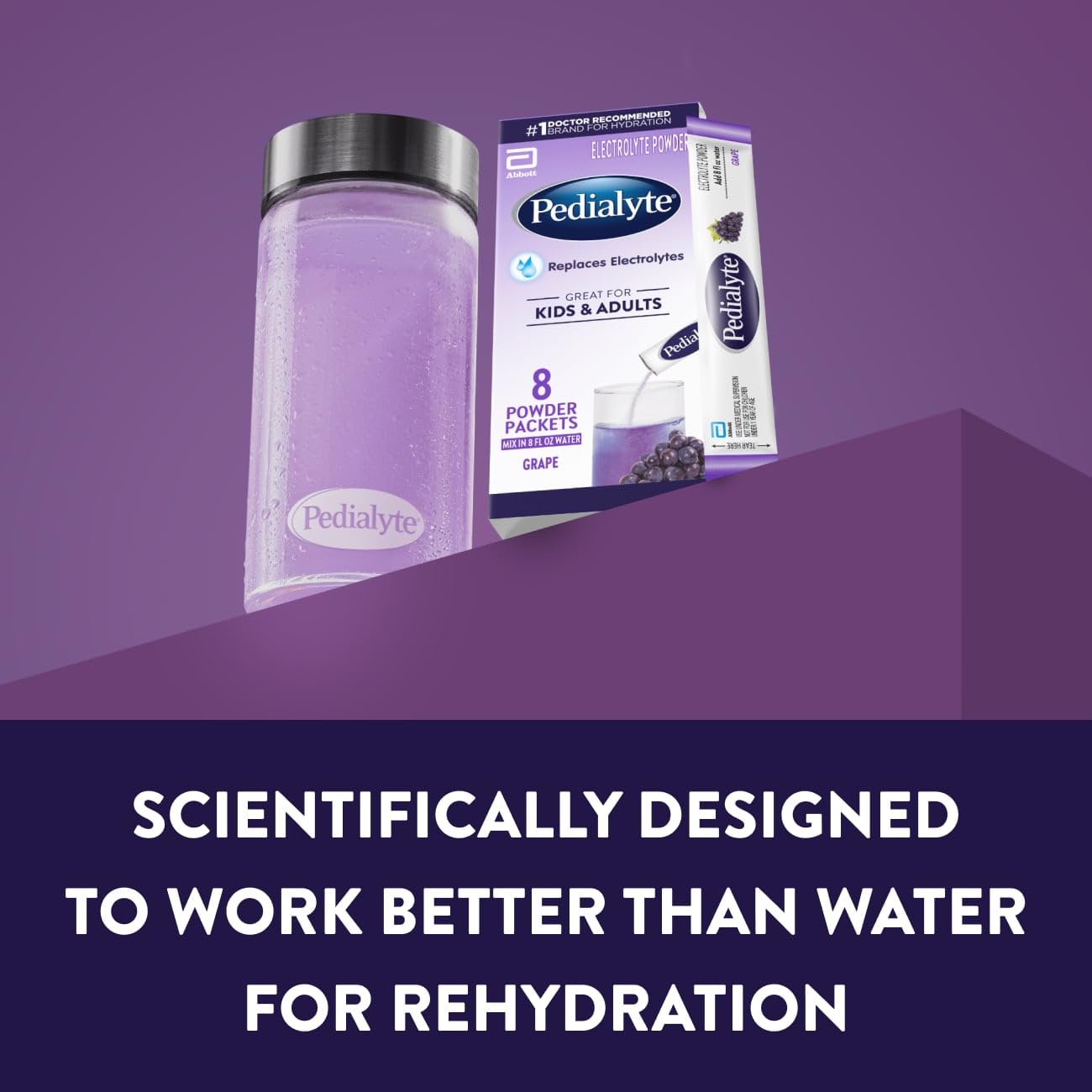 Child drinking Pedialyte after activity for kid-friendly hydration.