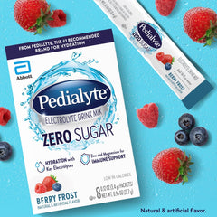 Pedialyte Passion Fruit powder packet with refreshing flavor and minerals
