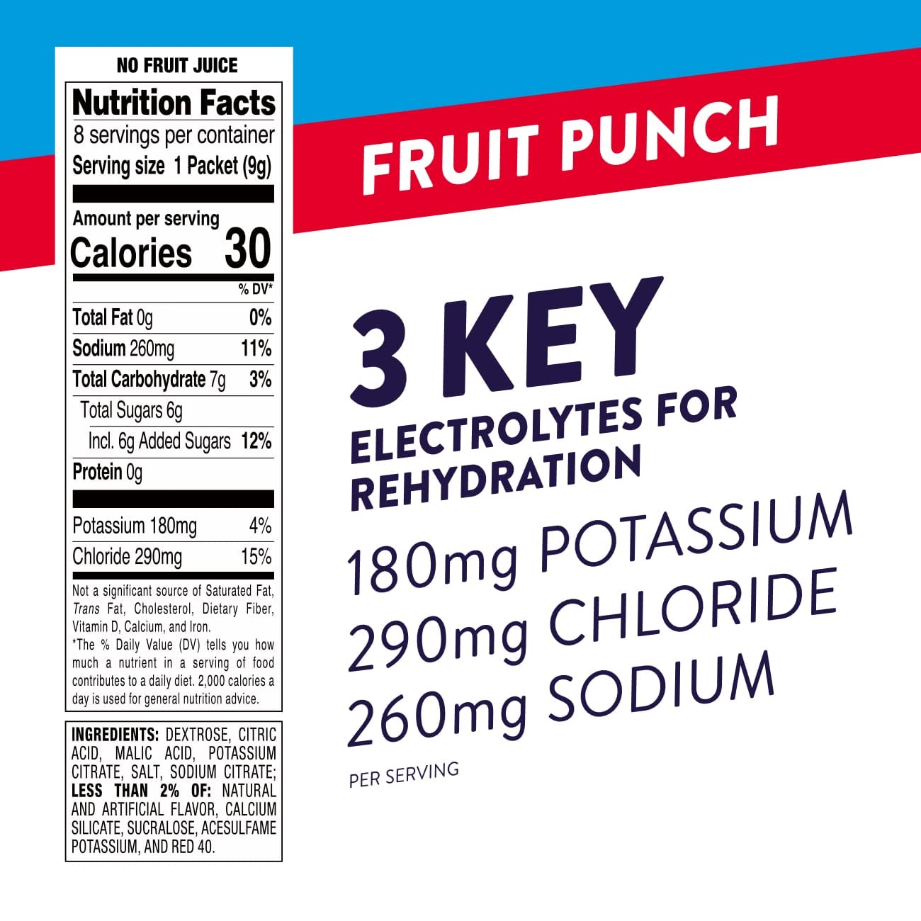 Pedialyte powder packets being poured into cold water for refreshing hydration.