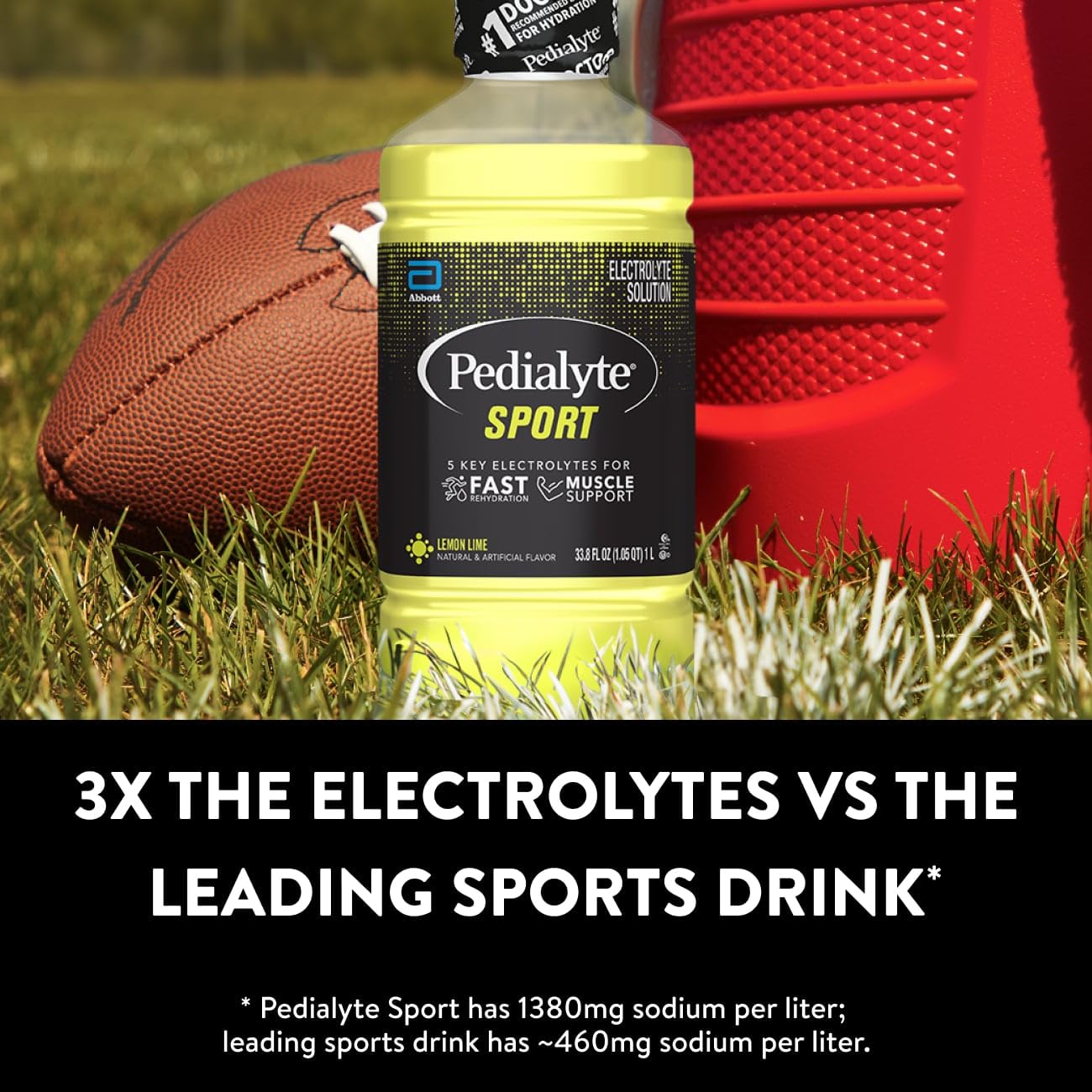 Pedialyte Sport 4-pack front view ready for training sessions.