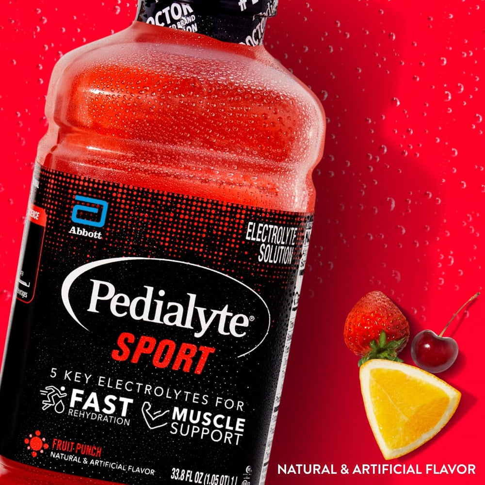 Pedialyte Sport pouring action ready to hydrate during activity.