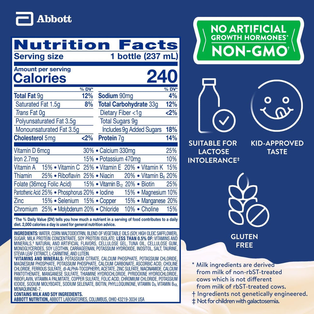 PediaSure Grow & Gain vanilla-flavor-swirls captures tasty texture in every shake.