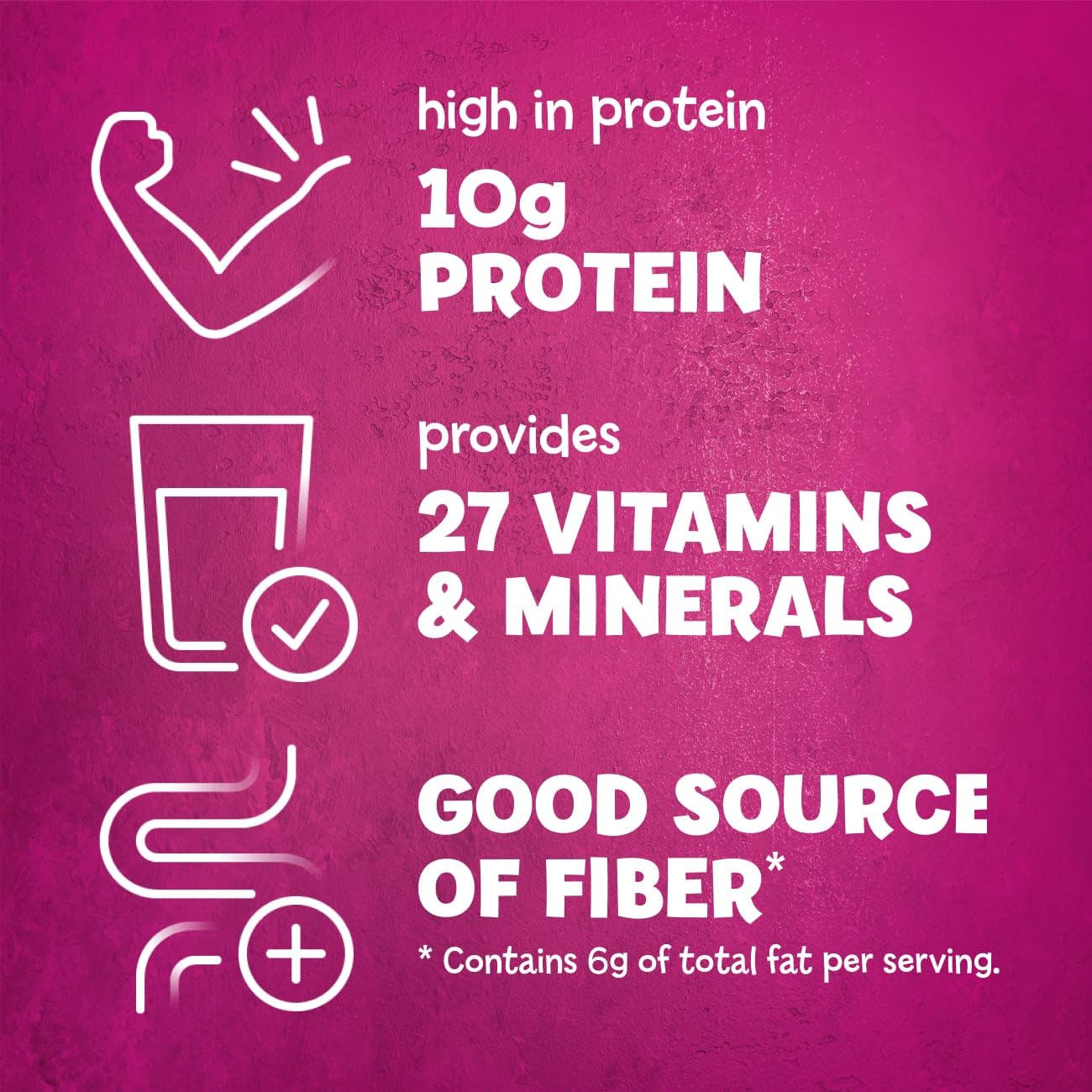 PediaSure SideKicks vanilla shake pour showing fiber and calcium for growing children.