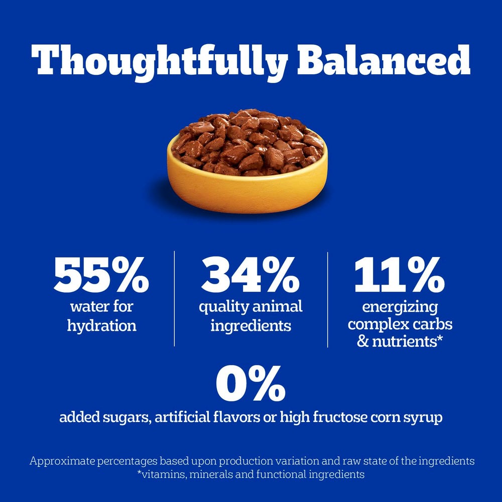 Pedigree Choice Cuts in Gravy more than 50% water for hydration.