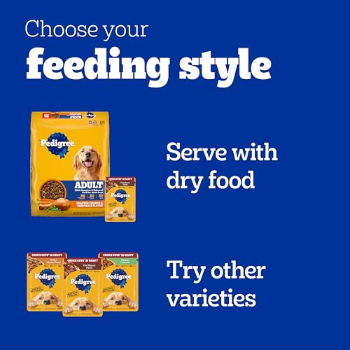 Pedigree Choice Cuts In Gravy can be used as a tasty kibble topper.