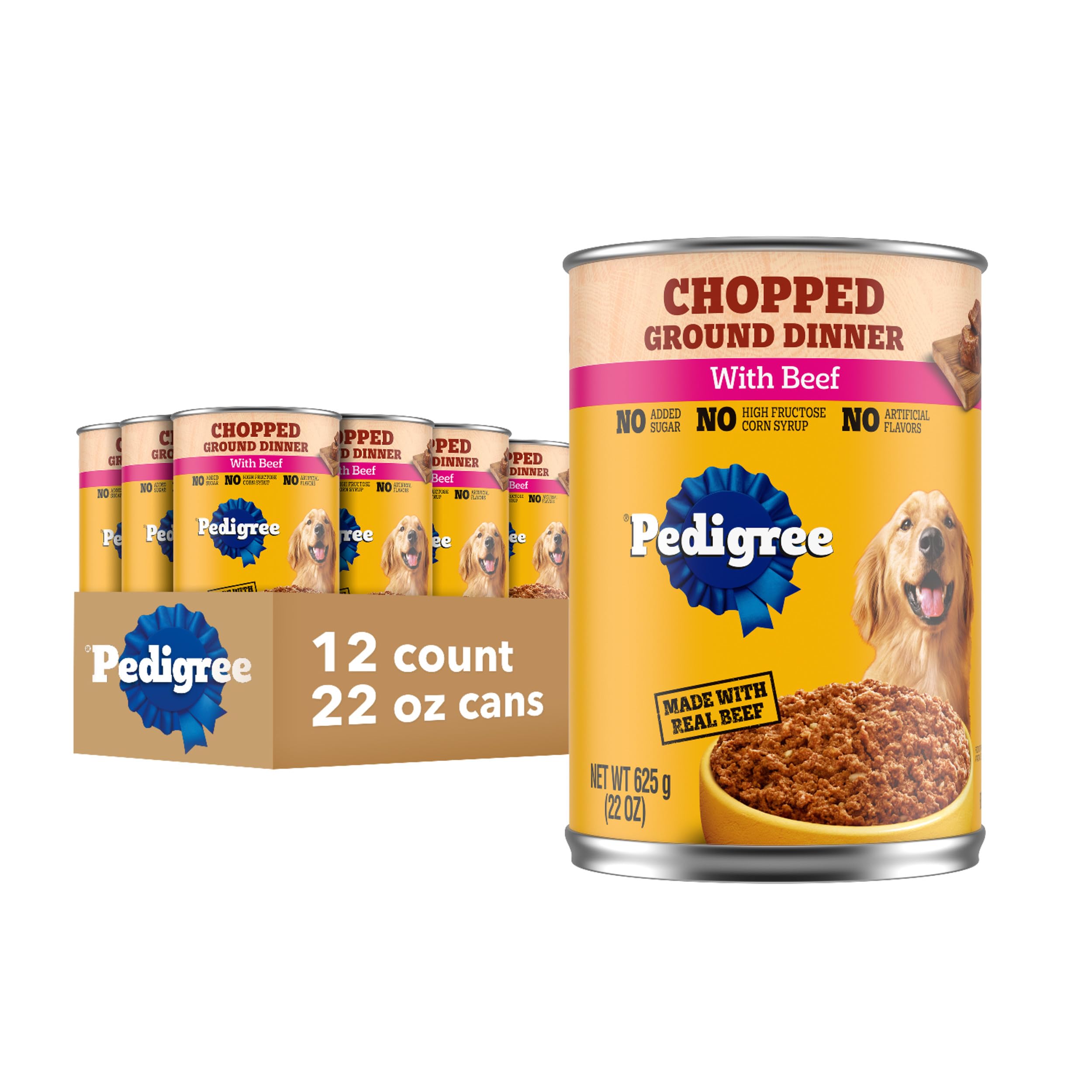 Pedigree Chopped Ground Dinner beef can provides convenient meals