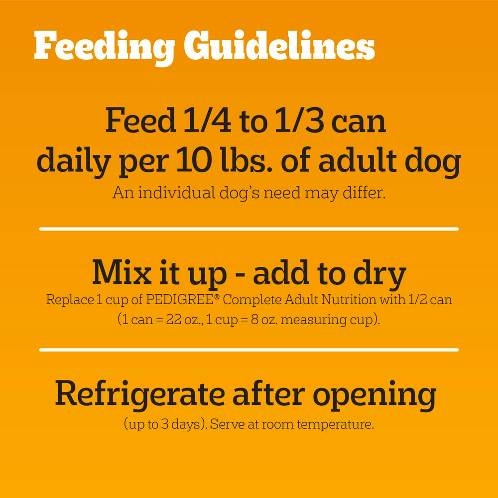 Pedigree Chopped Ground Dinner beef high hydration content