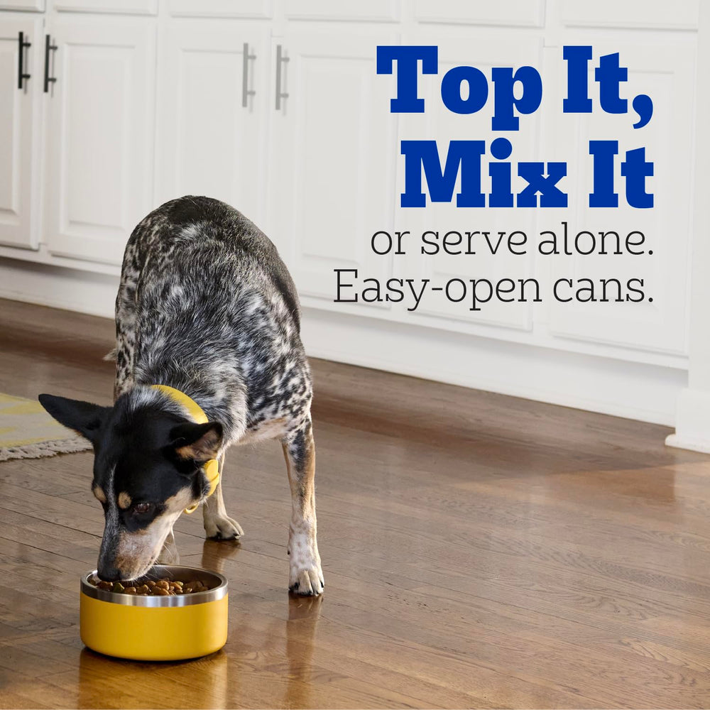 Pedigree Chopped Ground Dinner beef topper on kibble