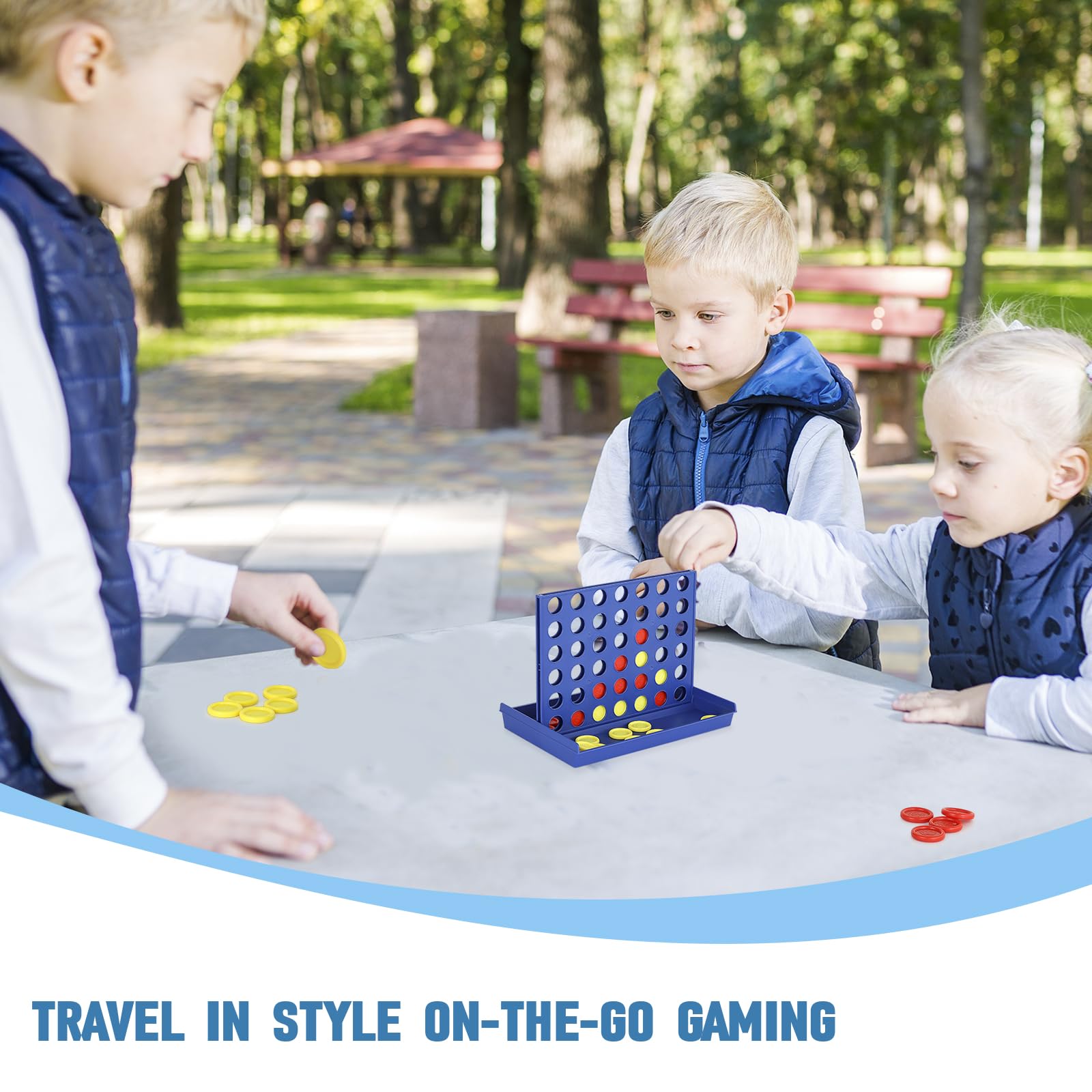 Pedolini classic strategy game that challenges players to four in a row.