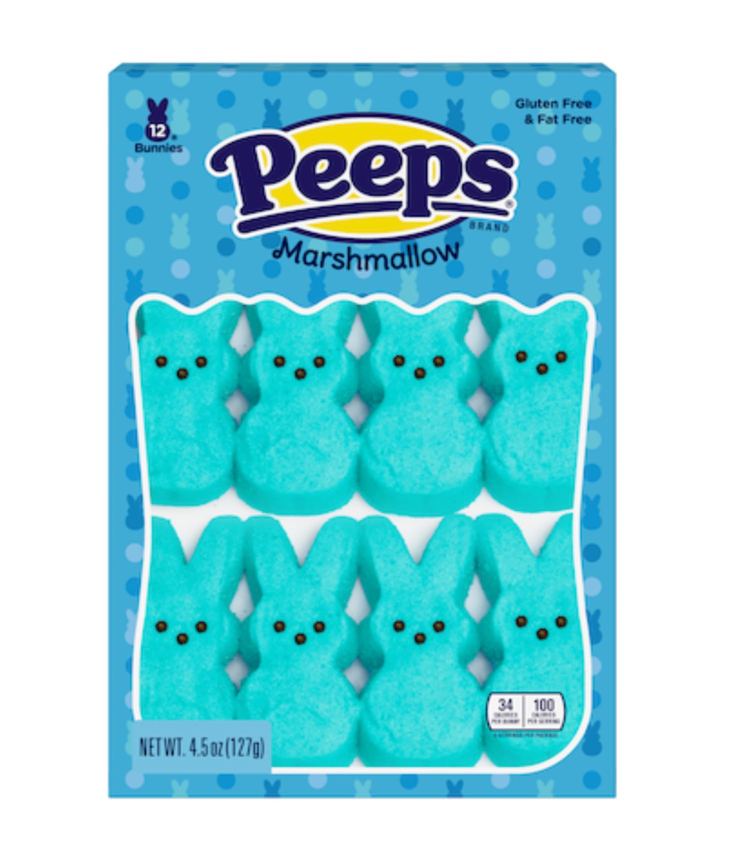 Peeps Bunnies variety pack box shows all three colors for gifting