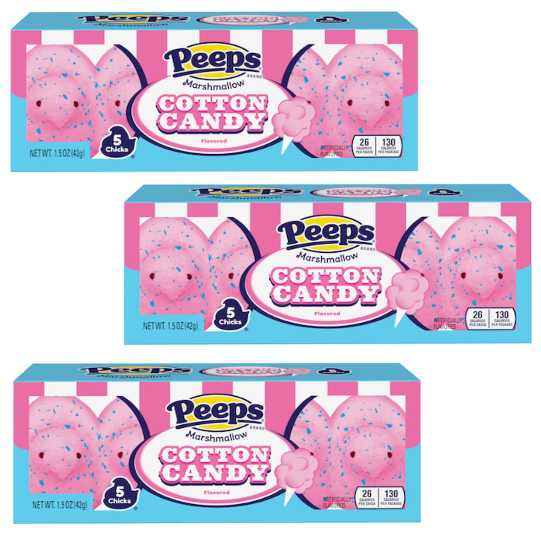 Peeps Cotton Candy Chicks boxes displayed for Easter gifting and sharing