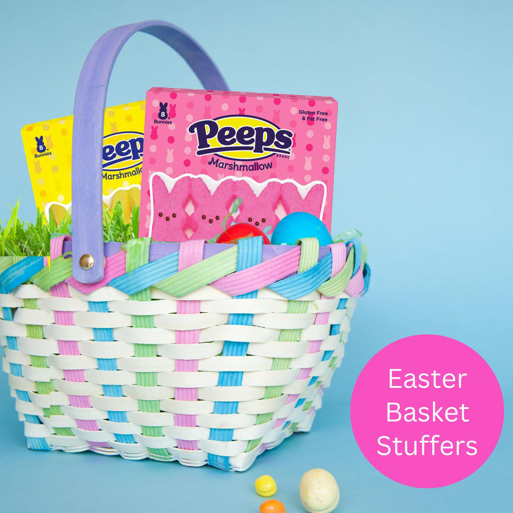 Pink-yellow Peeps bunnies in a two-pack, gluten-free treat option