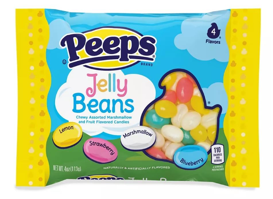 Resealable Peeps Jelly Beans bags keep freshness for later