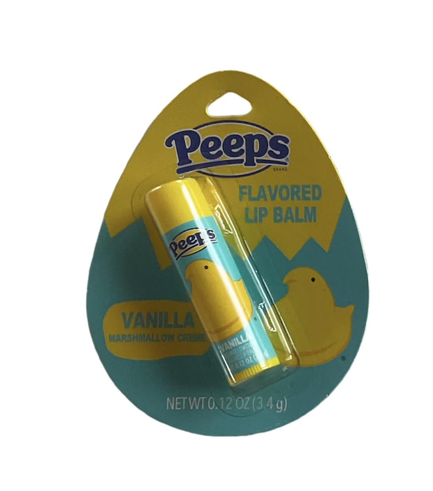 Peeps grape scented lip balm for nourished lips with a subtle gloss.