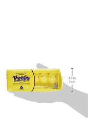Peeps Marshmallow Chicks yellow texture close-up, fluffy details evoke seasonal treats.