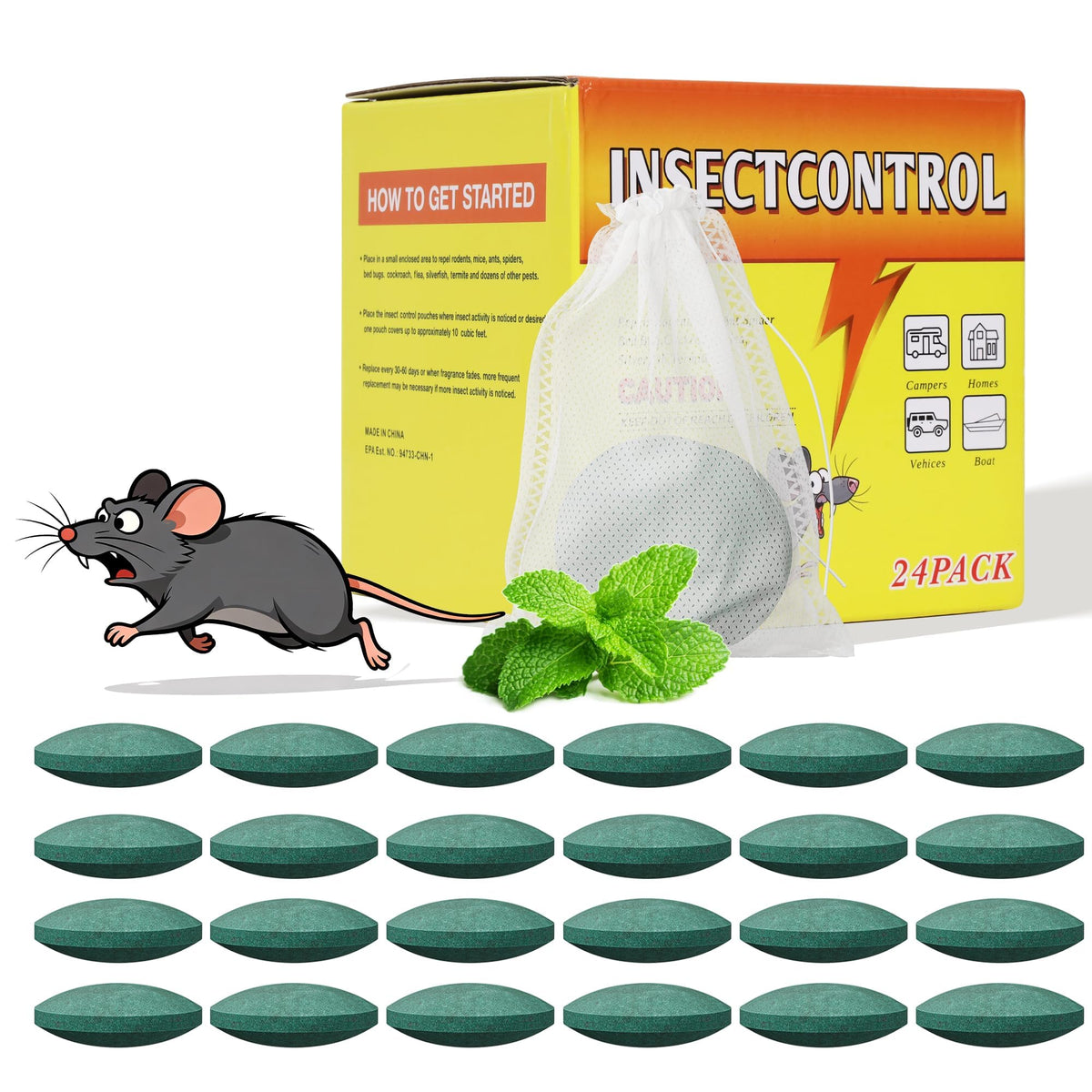 Peepst mouse repellent balls pack ready for home use and pest deterrence.