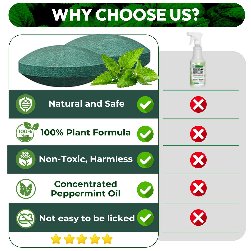 Peepst natural mint deterrent ball in open bag releasing a refreshing scent.