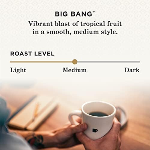 Side detail on box emphasizes 100% Arabica beans in Big Bang.