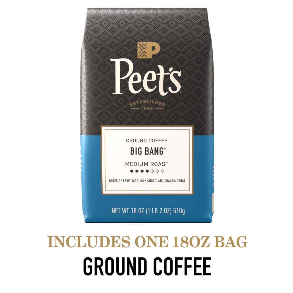 Peet's Big Bang beans close-up, highlighting roast depth and quality.