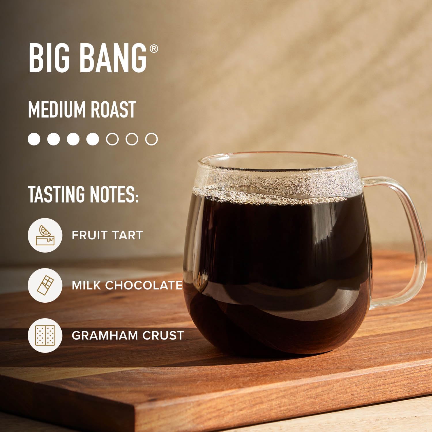 Peet's Big Bang ground close-up, rich texture for home grinding.