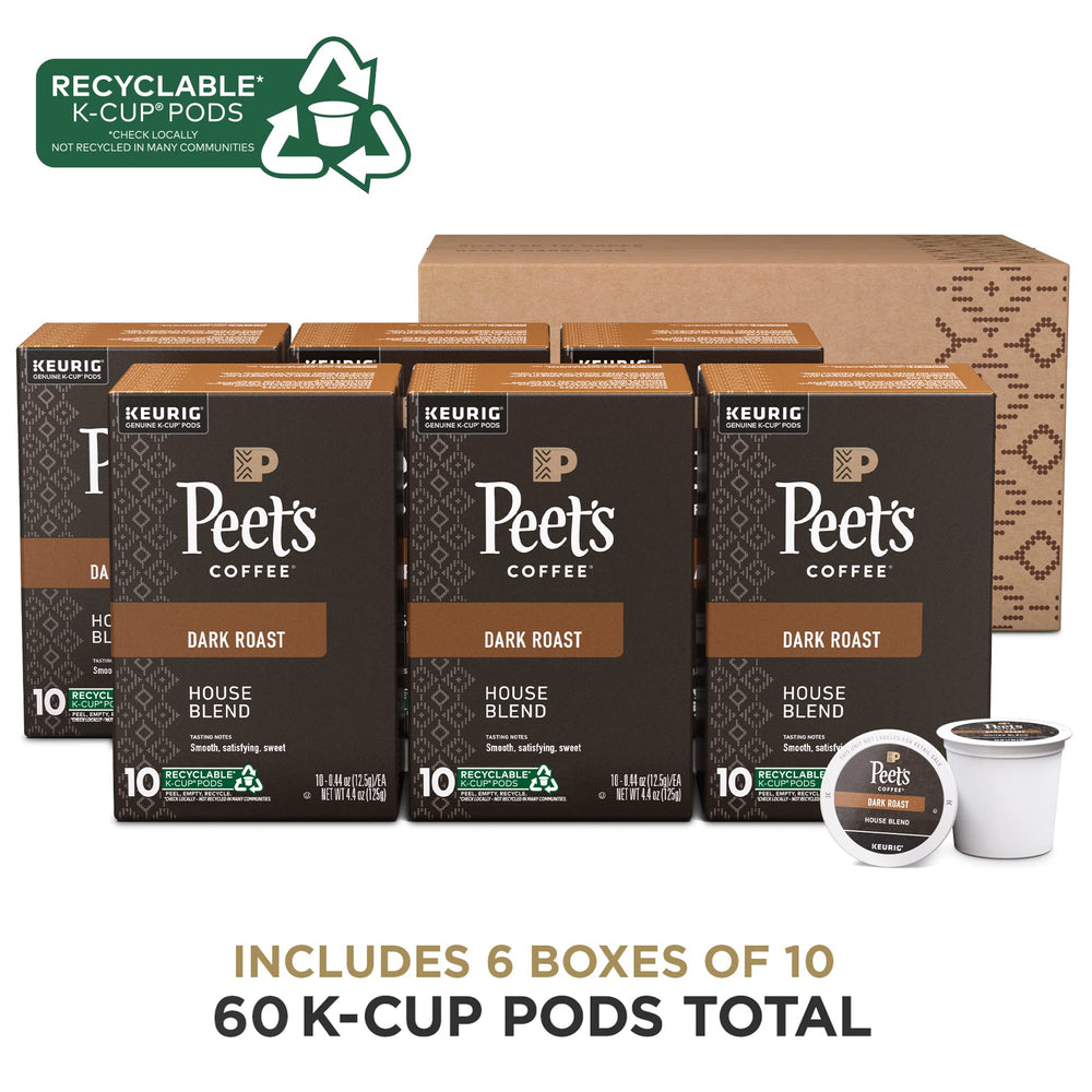 Peet's coffee beans close-up highlights quality and careful roast.