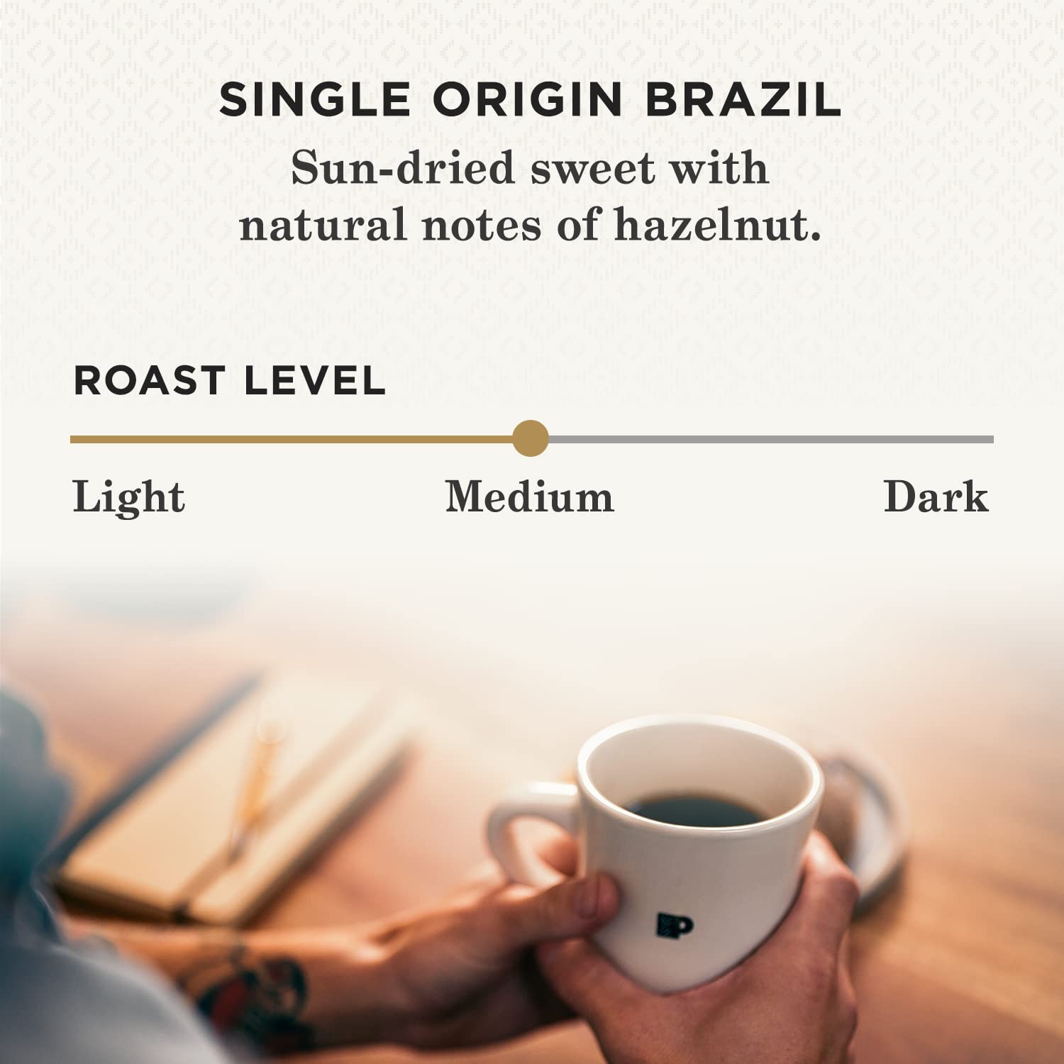 Peet's Coffee Brazil Minas Gerais crop emphasizing sun ripening