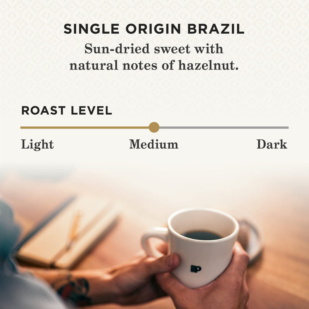 Peet's Coffee Brazil Minas Gerais crop emphasizing sun ripening