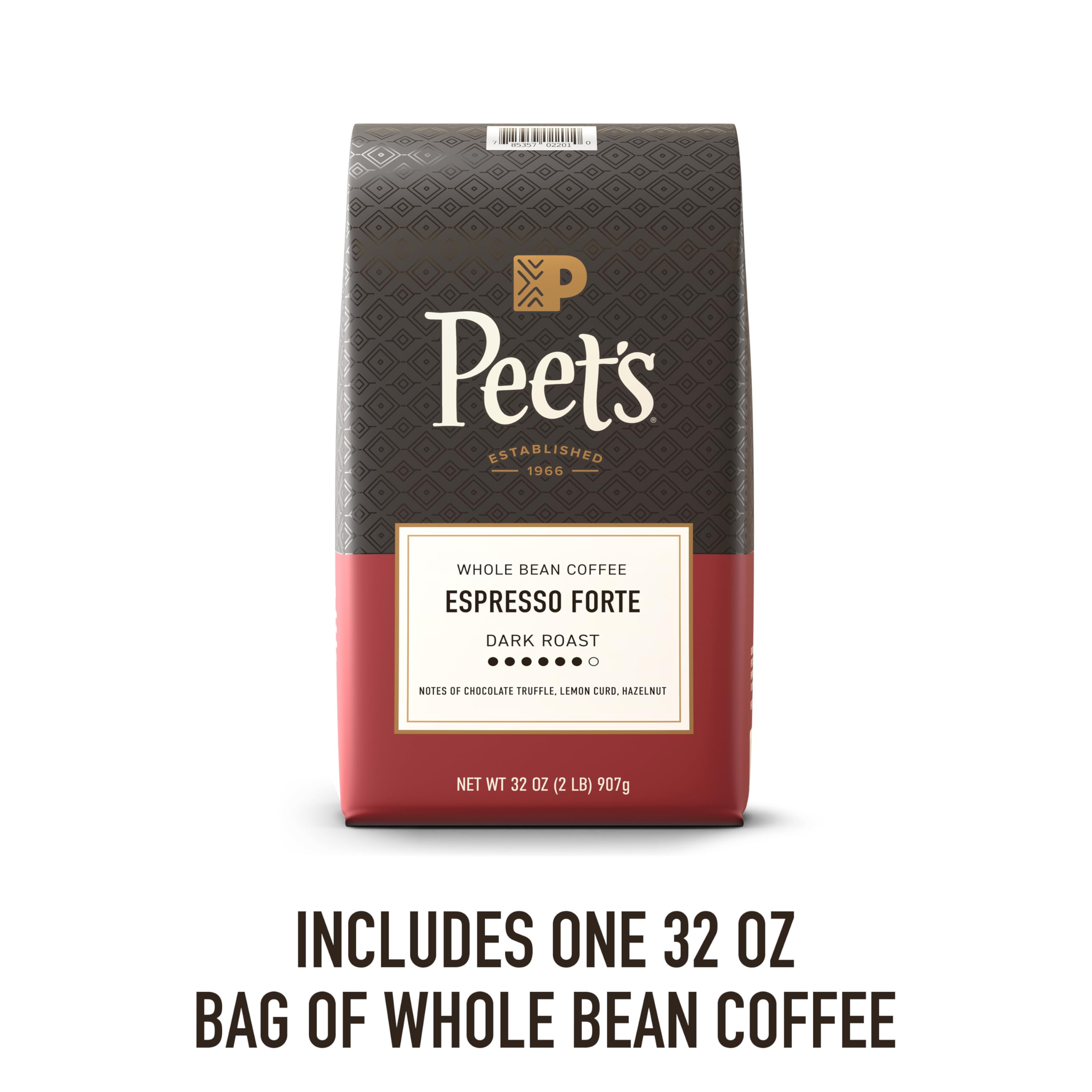 Peet's Espresso Forte espresso shot image suggests bold, balanced extraction.