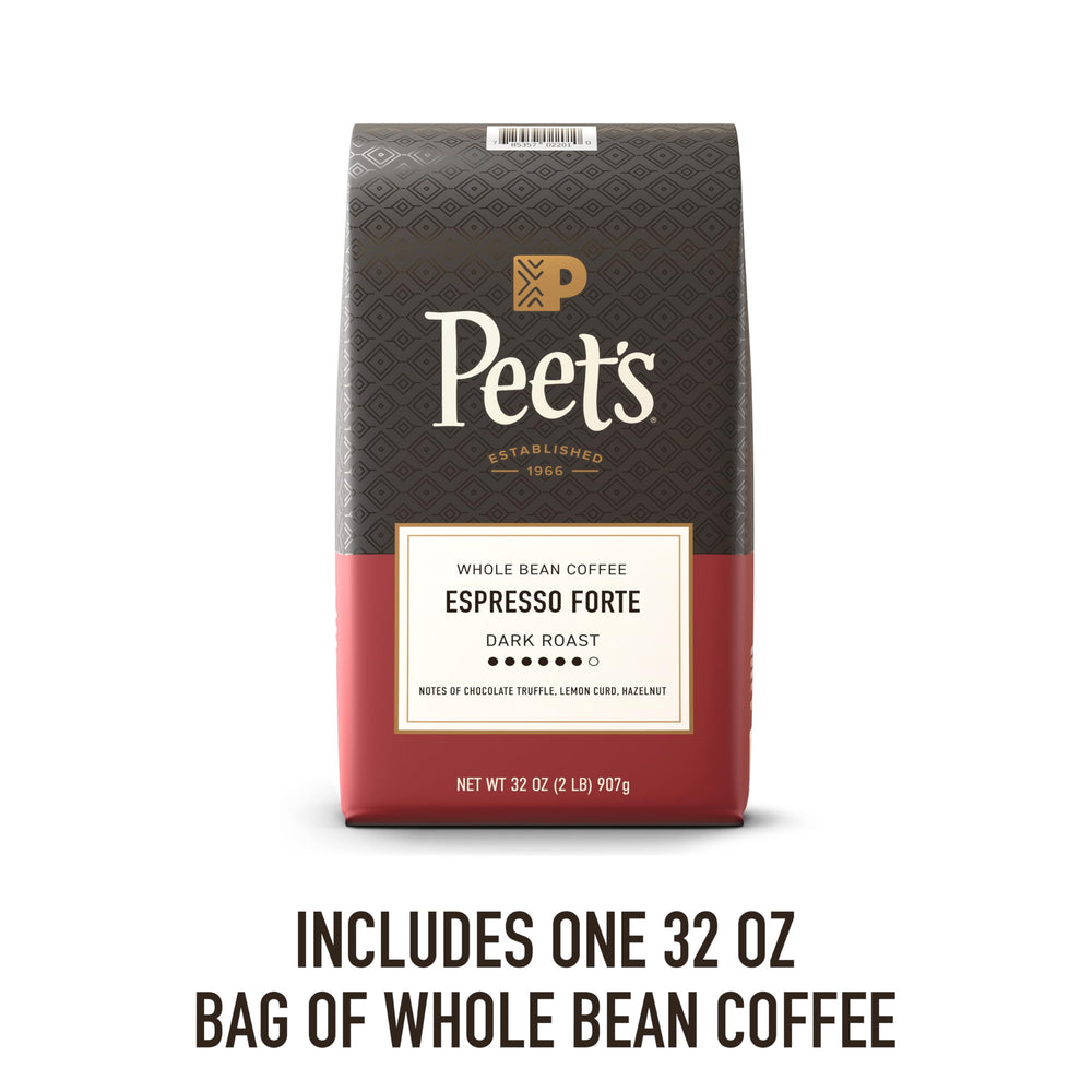 Peet's Espresso Forte espresso shot image suggests bold, balanced extraction.