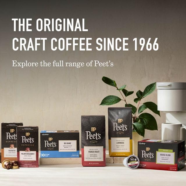 English-style coffee cup and Peet's French Roast bag for a comforting start.