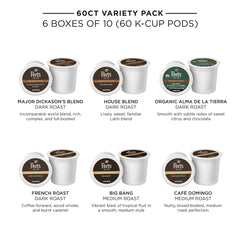 Peet's Coffee French Roast pod, smoky depth for strong flavor