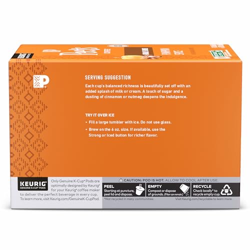 Peet's Pumpkin Spice aroma notes of cinnamon and nutmeg enhance a light roast cup.