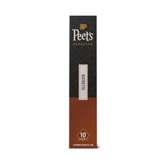 Close-up of Peet's Coffee Ristretto Intensity 10 capsules ready for brewing.