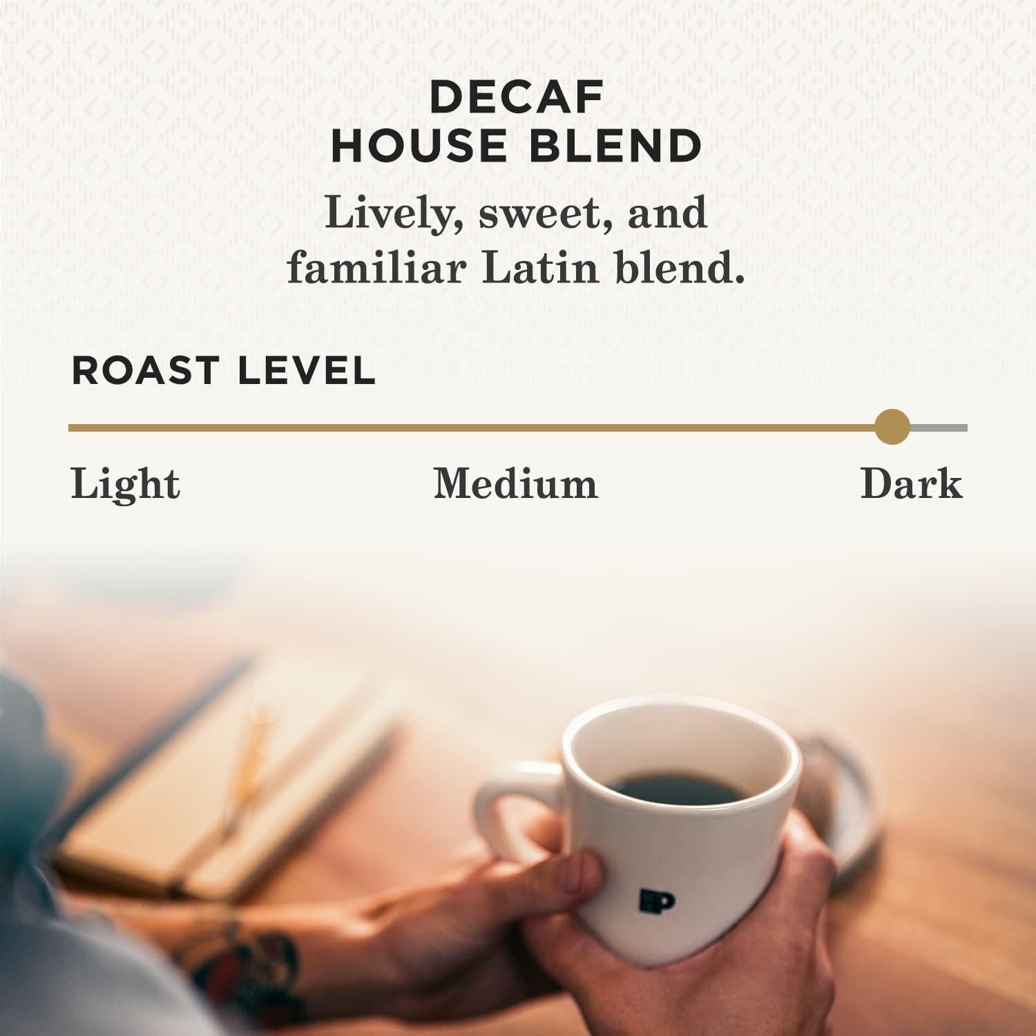 Peet's water-processed decaf preserves flavor before roasting.