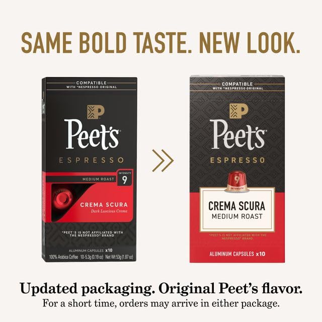 Peet's Nerissimo capsules dark espresso close-up for bittersweet finish