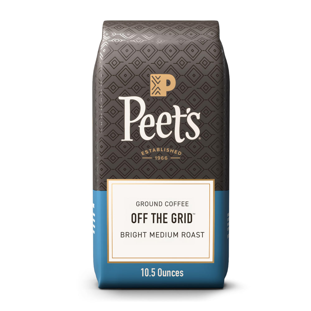 Peet's Off the Grid bag front, ready for daily brewing