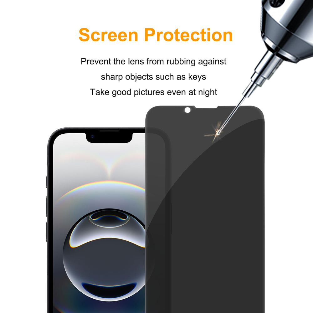 PEHAEL privacy screen protector for iPhone 13 Pro preserves Face ID